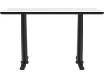 Correll Dry-Erase Markerboard Cafe Table, 30" x 60", Frosty White/Black (BTT3060DE-80)