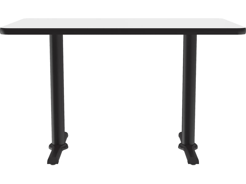 Correll Dry-Erase Markerboard Cafe Table, 30" x 60", Frosty White/Black (BTT3060DE-80)