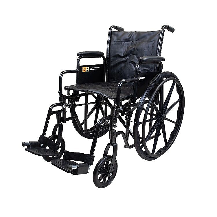 Dynarex DynaRide S2 Wheelchair, 18" x 16" Seat with Detach Desk Arm FR (10222)