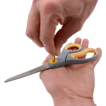 Westcott Titanium Bonded 8" Titanium Heavy Duty General Purpose Scissor, Pointed Tip, Gray/Yellow, 2/Pack (13901)