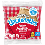 Smuckers Uncrustables Wheat Peanut Butter & Strawberry Jam Sandwiches, 2.6 oz., 48/Count (220-02220)