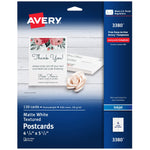 Avery Postcards, Textured White, 4.25" x 5.5", Inkjet, 120/Pack (03380)