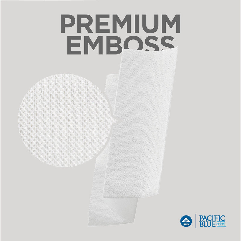 Pacific Blue Select Recycled Multifold Paper Towels, 2-ply, 125 Sheets/Pack, 16 Packs/Carton (21000)