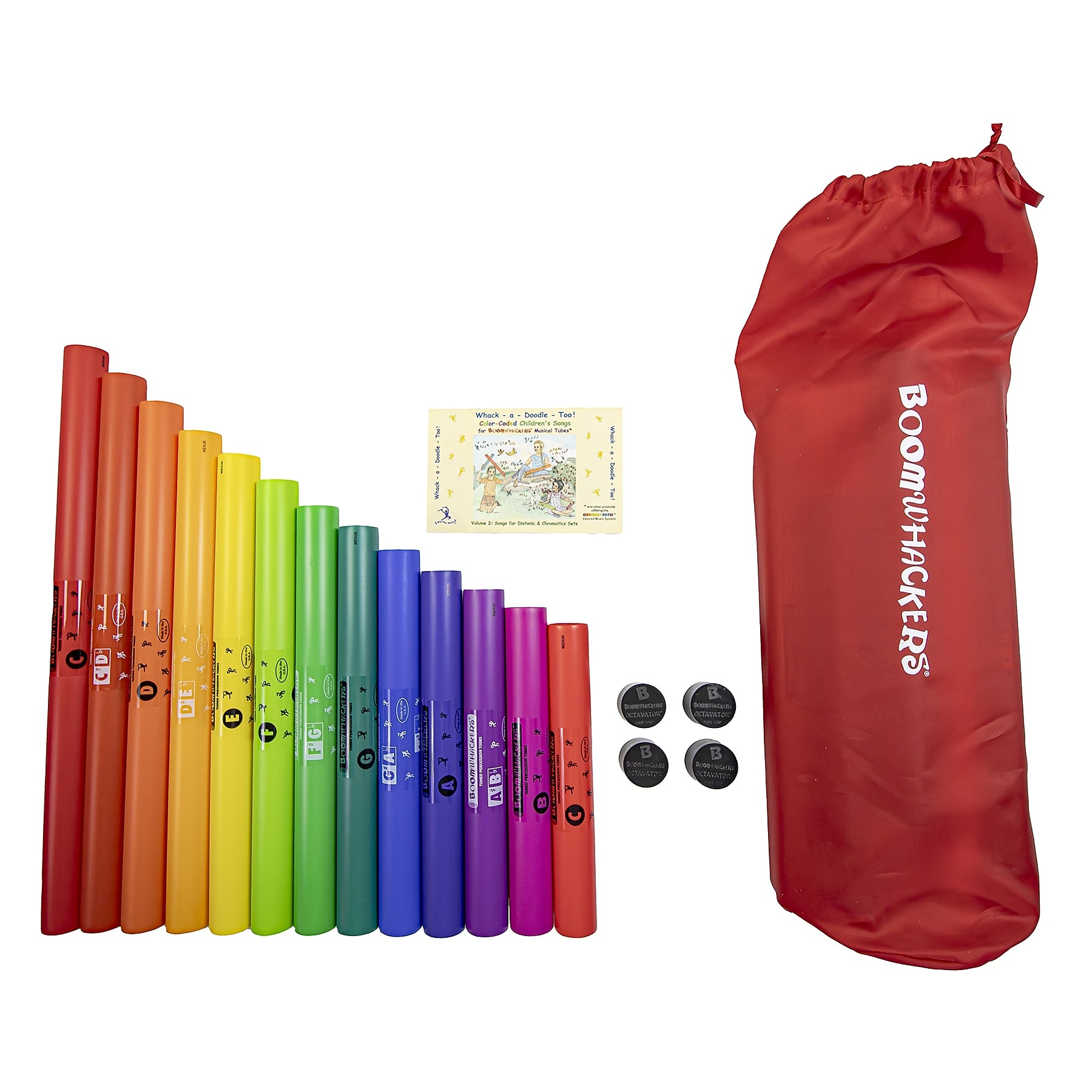 Rhythm Band Instruments Boomwhacker Percussion Tubes Full Diatonic Kit, 19/Set (RB-BW130C4)