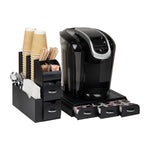 Mind Reader Plastic Coffee Pod Drawer 14 Compartment Condiment Organizer Set, 36 Pod Capacity, Black (CMB02-BLK)