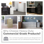Alera Commercial 2-Drawer Vertical File Cabinet, Letter Size, Lockable, 28.37"H x 15"W x 26.5"D, Black (HVF152629BL)