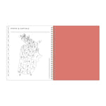 2026 Blue Sky Bespoke Letterpress Pomegranate Blush 8" x 10" Calendar Year Monthly Planner, Faux Leather Cover (156221)