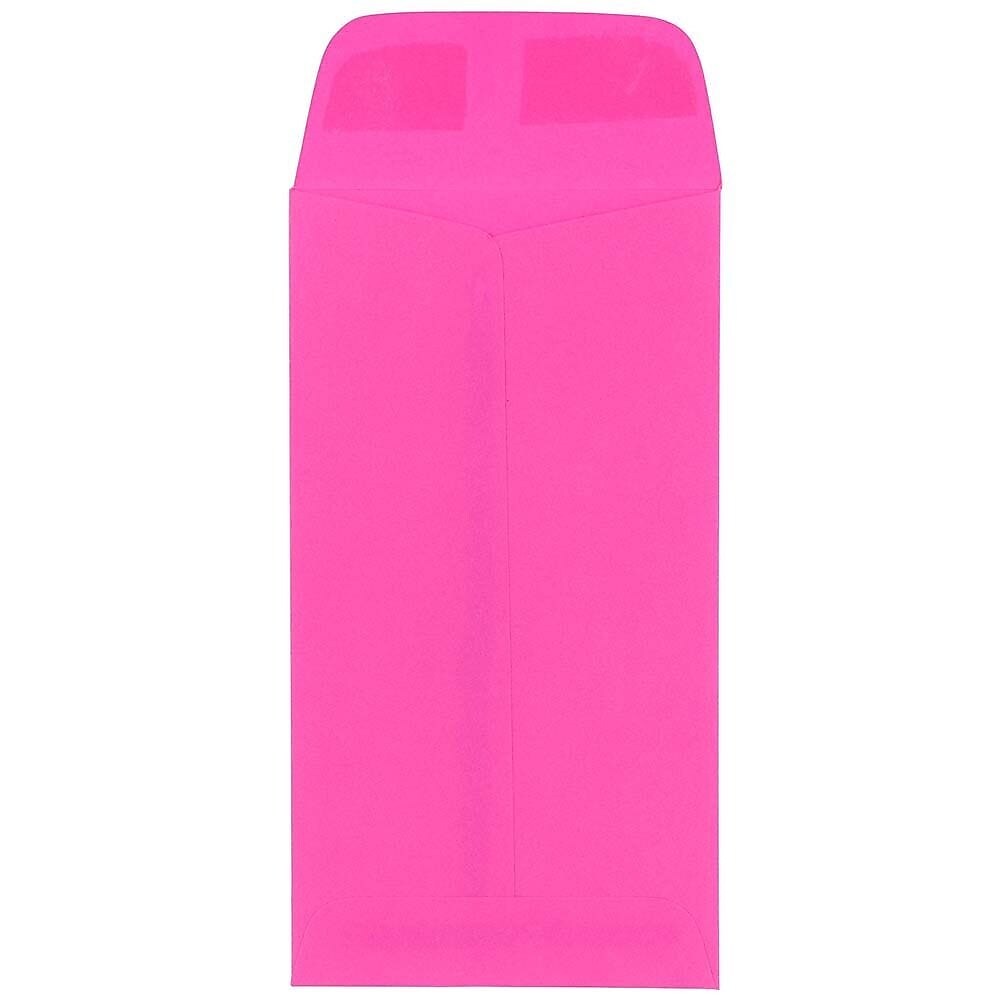 JAM Paper #7 Invitation Envelopes, 3 1/2" x 6 1/2", Ultra Fuchsia Hot Pink, 100/Pack (1526767d)