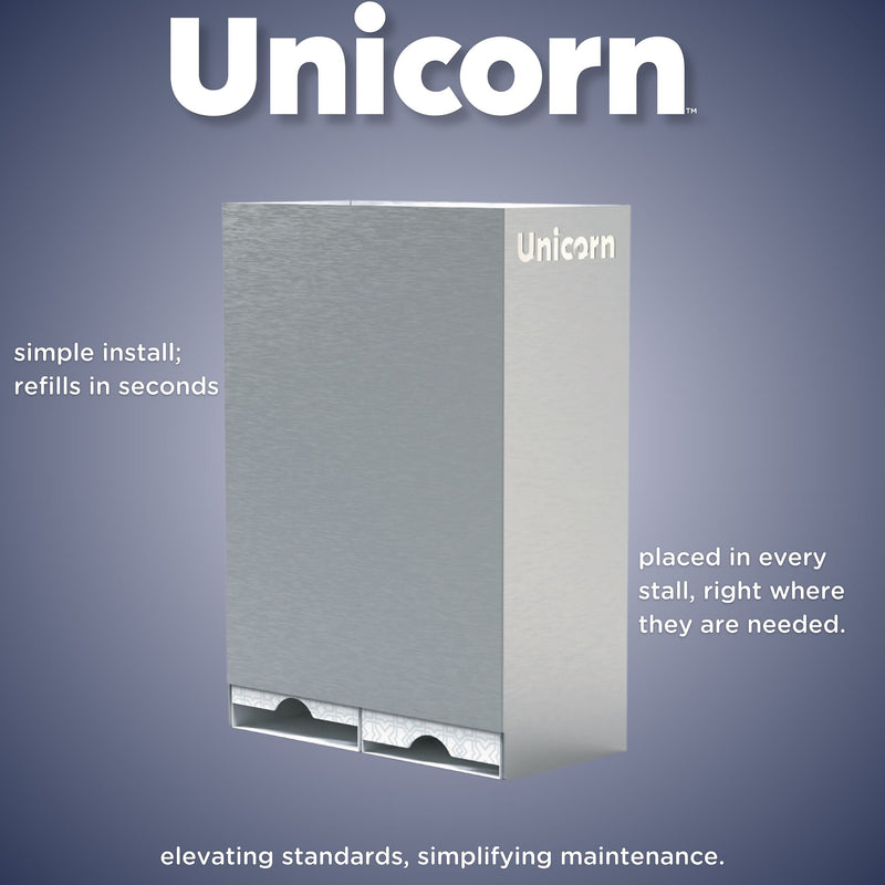 UNICORN Stainless Steel Wall Mounted Tampon & Pad Dispenser