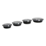 GEN Food Container with Lid, 48 oz, 8.85 x 8.85 x 2.24, Black/Clear, Plastic, 150/Carton