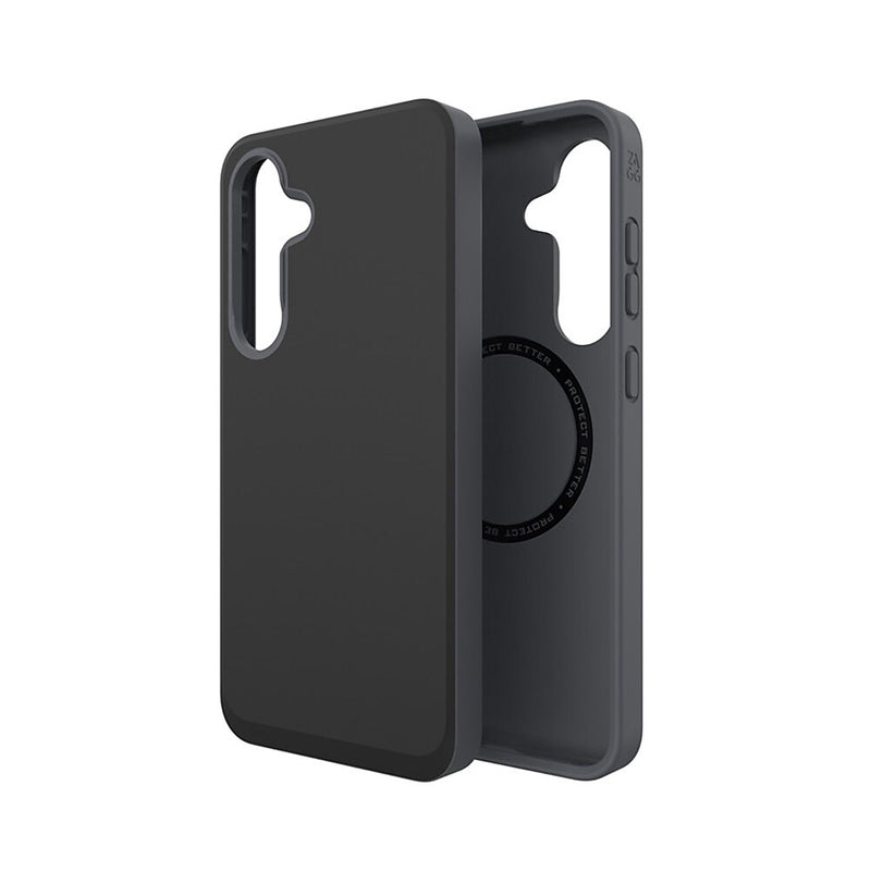 Zagg SoHo Snap MagSafe Phone Case for Samsung Galaxy S24 FE, Shock Absorbing, Black (702316625)