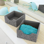 Household Essentials Drawer Organizers, Graphite Linen, 2/Pack (7572-1)