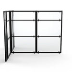 VersaDesk WorkNest 66"H x 79.5"W T-Shaped Cubicle Panel Workstation, Black (WNCT-7296-B)