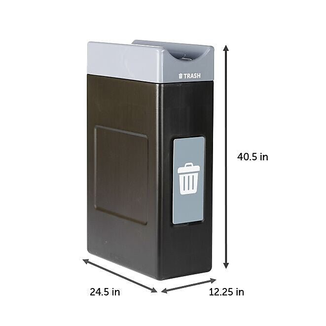 Commercial Zone Avante Polyethylene Trash Can, 30-Gallon, Black (7873N103A)