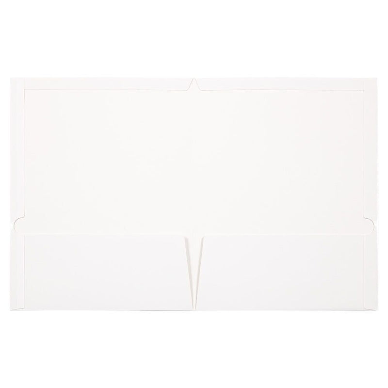 JAM Paper Glossy 2 Pocket Presentation Folder, White, 6/Pack (385GWHA)