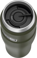 Thermos King Stainless Steel Vacuum Insulated Tumbler, 16 oz., Army Green (EASK1005AG4)