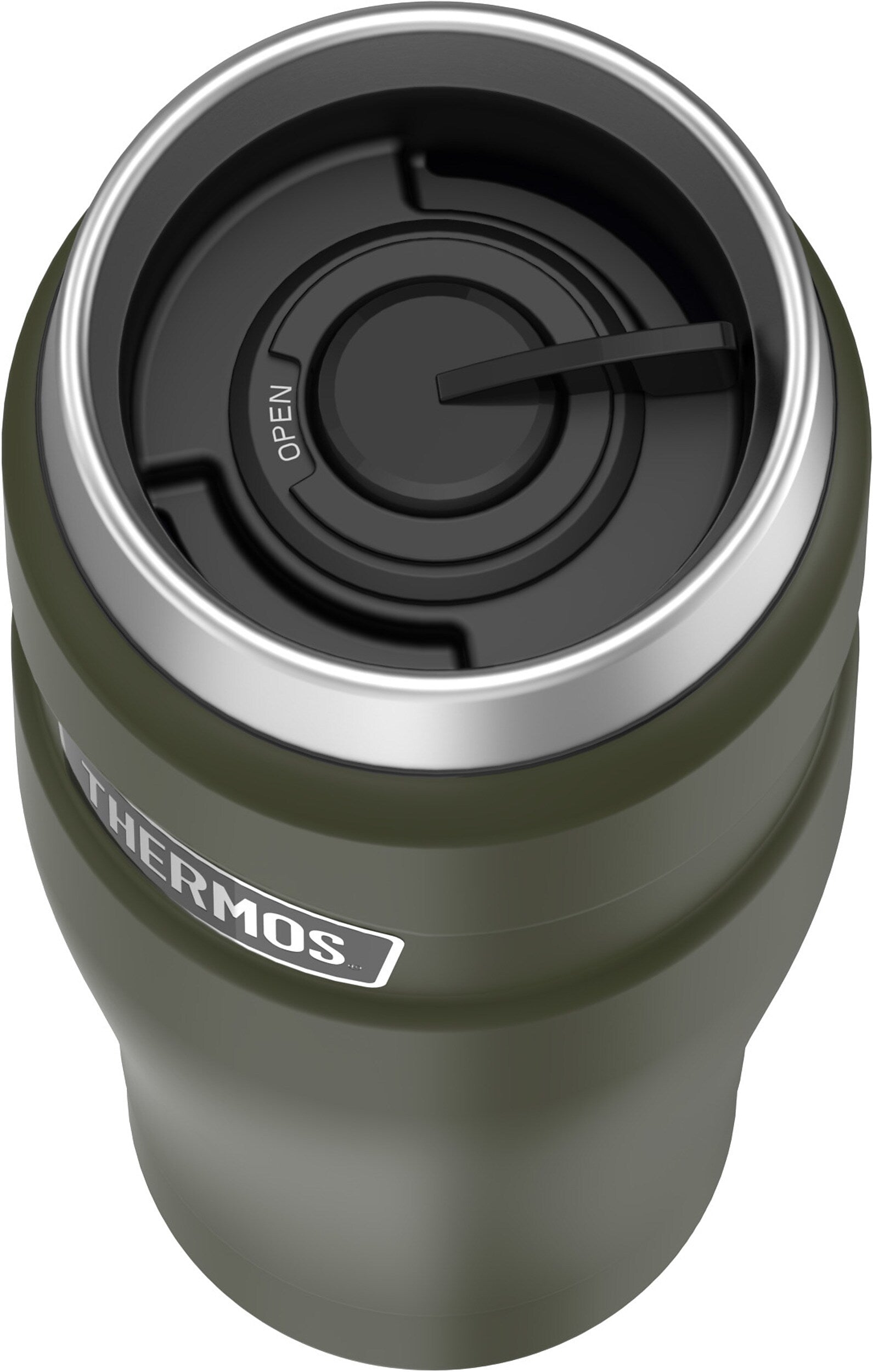 Thermos King Stainless Steel Vacuum Insulated Tumbler, 16 oz., Army Green (EASK1005AG4)