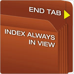Pendaflex Reinforced File Pocket, 3 1/2" Expansion, Letter Size, Redrope (95343)