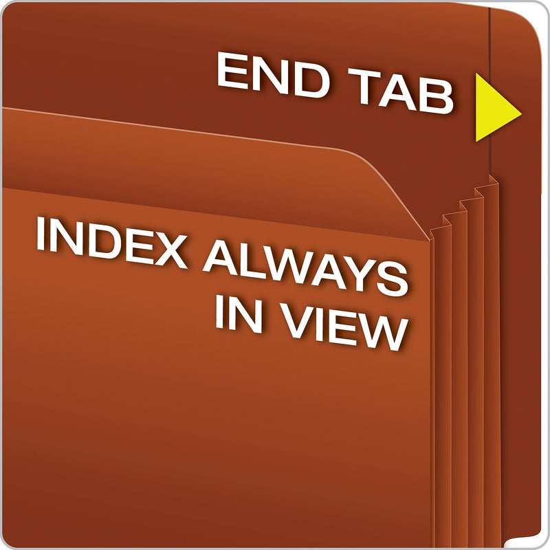 Pendaflex Reinforced File Pocket, 3 1/2" Expansion, Letter Size, Redrope (95343)