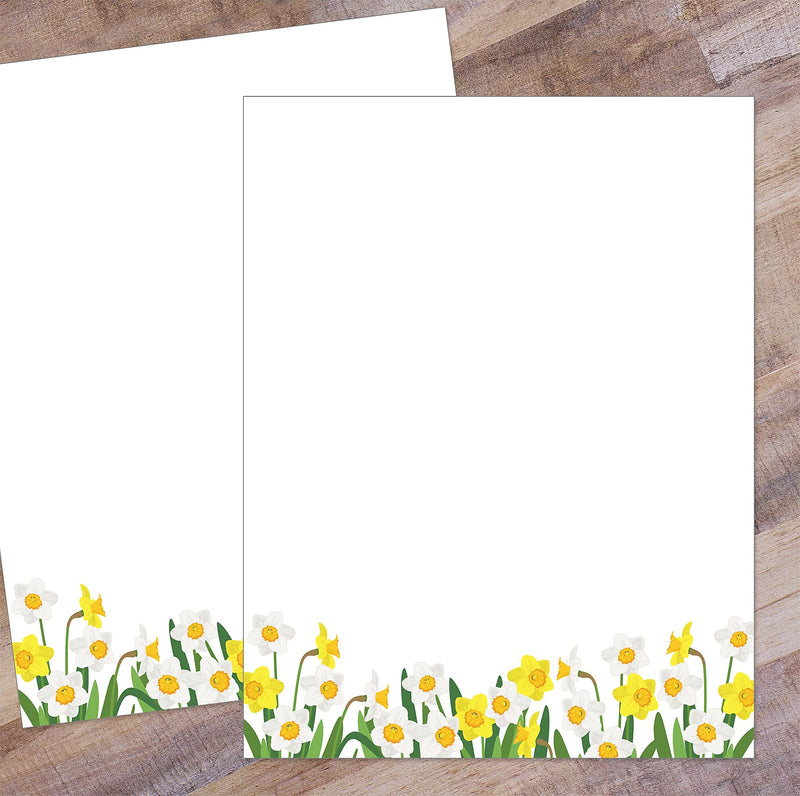 Great Papers Daffodil Meadow Delight Everyday Letterhead, Multicolored, 50 Sheets/Pack (2025005)