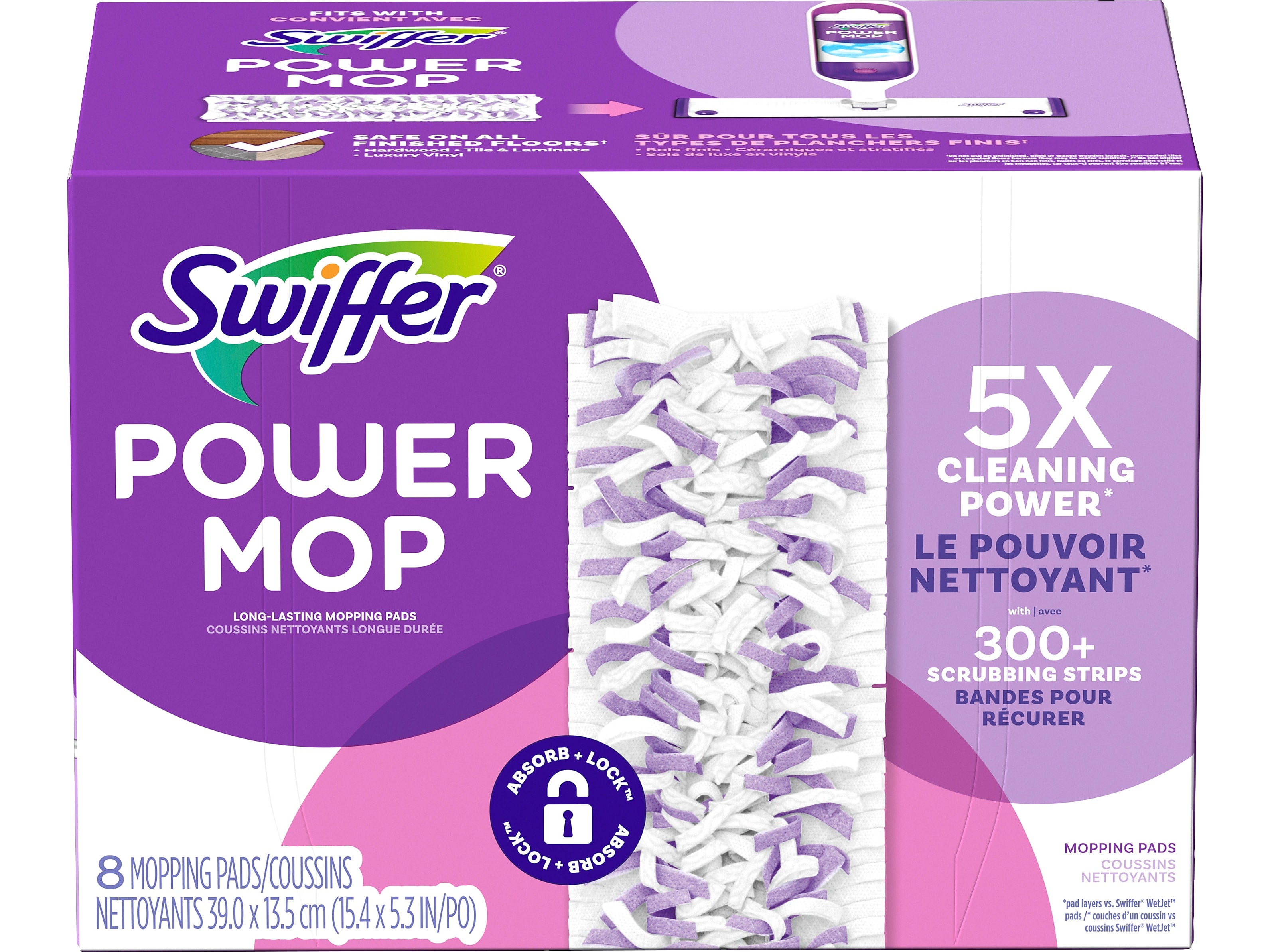 Swiffer PowerMop Wet Mop Pad, 8/Pack (08189)