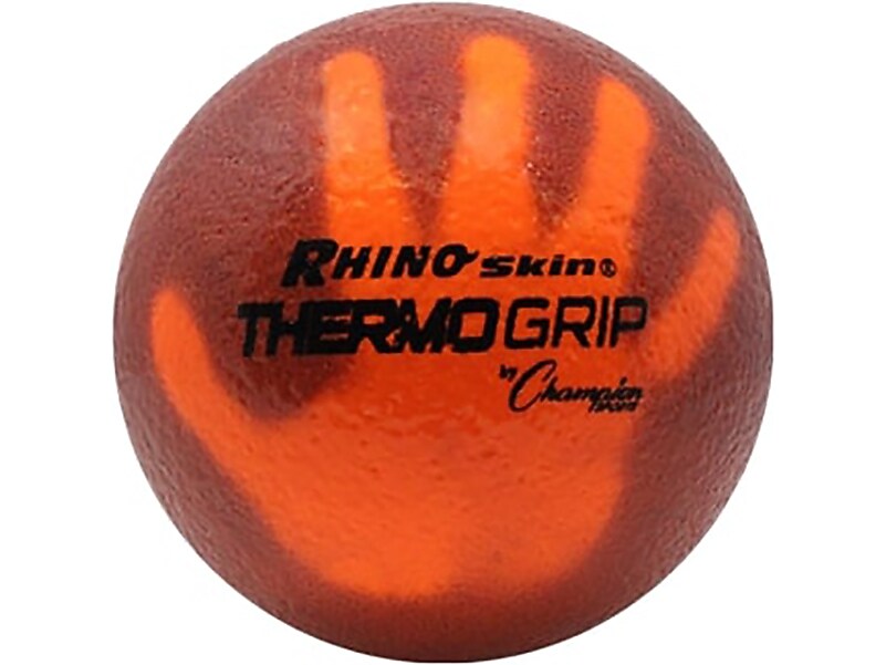 Champion Sports Rhino Skin ThermoGrip 6.3" Dodgeballs, Assorted Colors, 6/Set (RXTHRMSET)