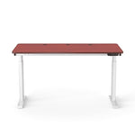 VersaDesk PowerLift 60"W Electric Rectangular Adjustable Standing Desk, Cherry/White (PLSDR6030-WC-APP )