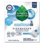 Seventh Generation Natural Automatic Dishwasher Detergent Packs, Free and Clear, 45 Powder Packets/Box, 5 Boxes/Carton