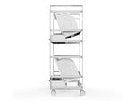 Luxor 32-Unit Tablet/Chromebook Open Charging Cart, White Steel (LOTM32)