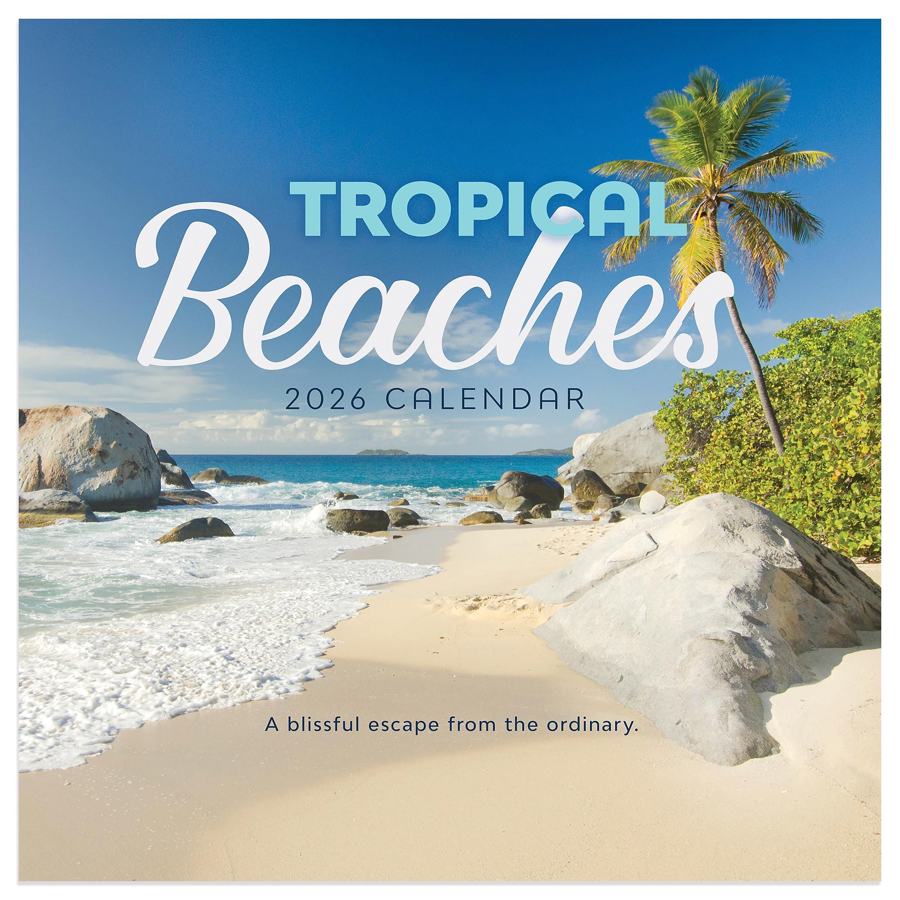 2026 TF Publishing 12" x 17" TF Publishing 7" x 7" Tropical Beaches Mini Calendar 26-2012