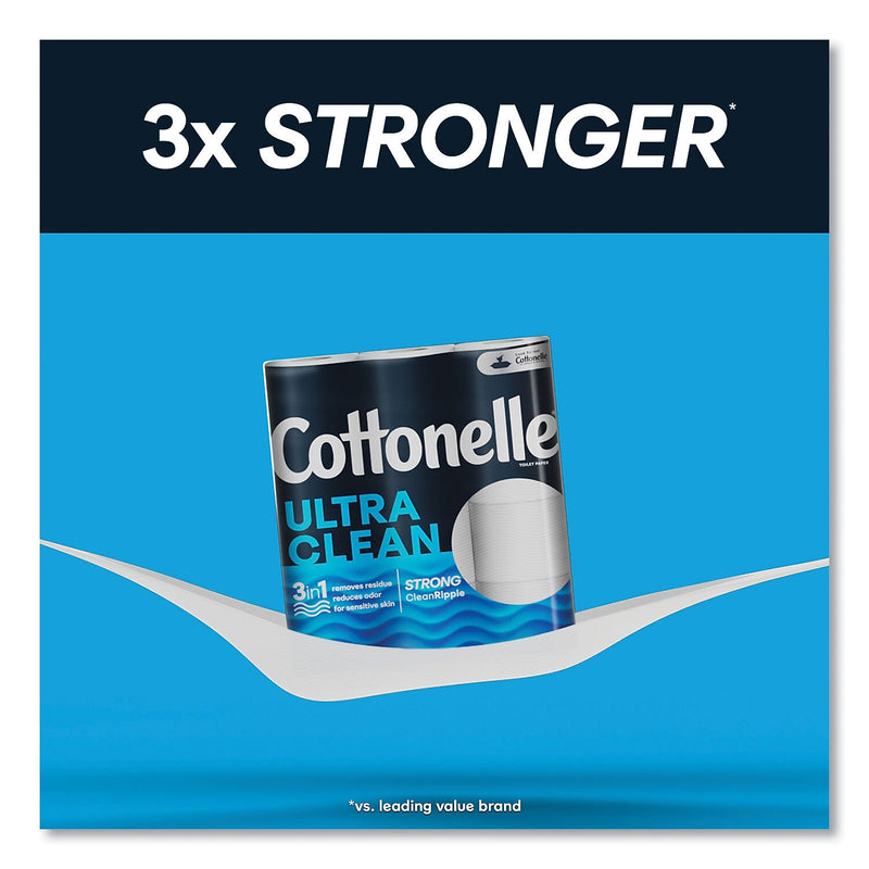 Cottonelle Ultra CleanCare Toilet Paper, 1-Ply, White, 284 Sheets/Roll, 36 Rolls/Carton (KCM55699)