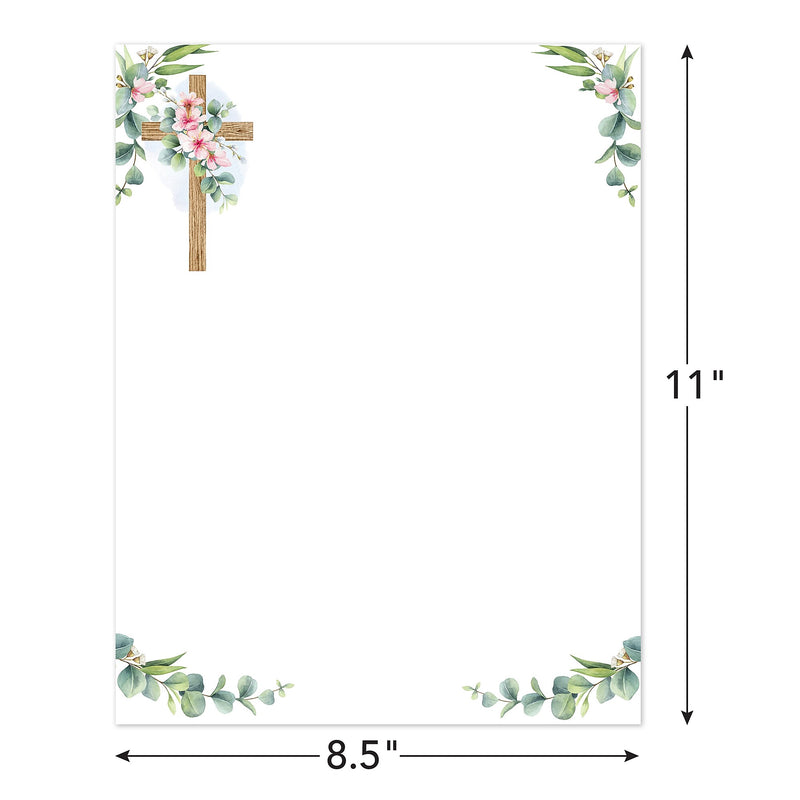 Great Papers Floral Faith Elegance Everyday Letterhead, Multicolored, 50 Sheets/Pack (2025007)