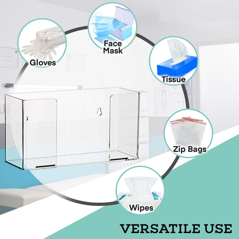 Viva Comfort Glove Dispenser, Clear, 2/Pack (ADI902-01-MK-2PK)