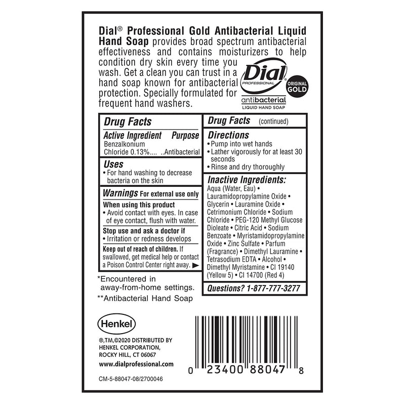 Dial Gold Liquid Hand Soap, 128 oz. (88047)