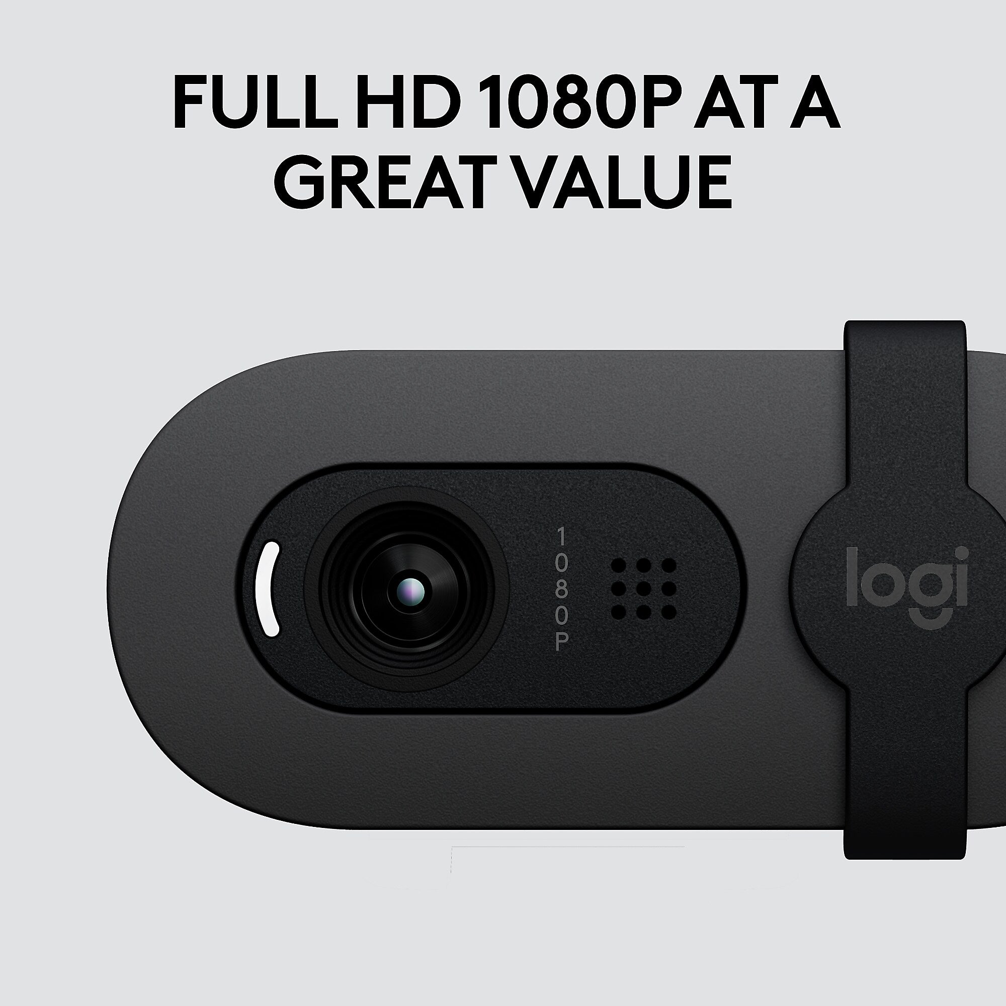 Logitech Brio 105 Full HD 1080p Webcam, 2 Megapixels, Black (960-001579)