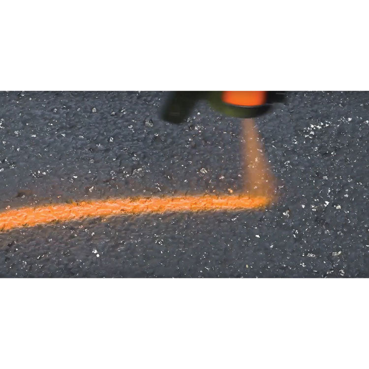 Industrial Choice M1600 System Solvent-Based Precision Line Marking Paint, Flat Fluorescent Orange, 17 oz Aerosol Can, 12/CT