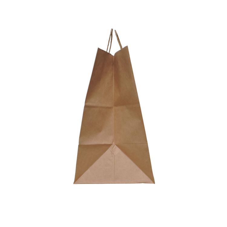 Emporium Twist Handle Bag, Rope Handles, 14" x 9.84" x 15.5", Kraft, 200/Carton