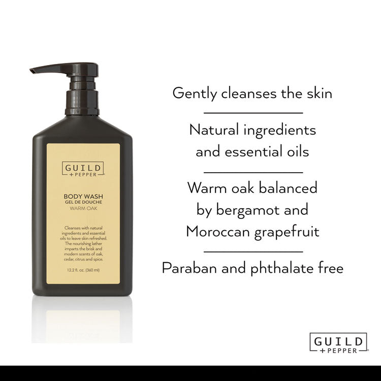 Shower Gel, Warm Oak Scent, 12.2 oz, 12/Carton