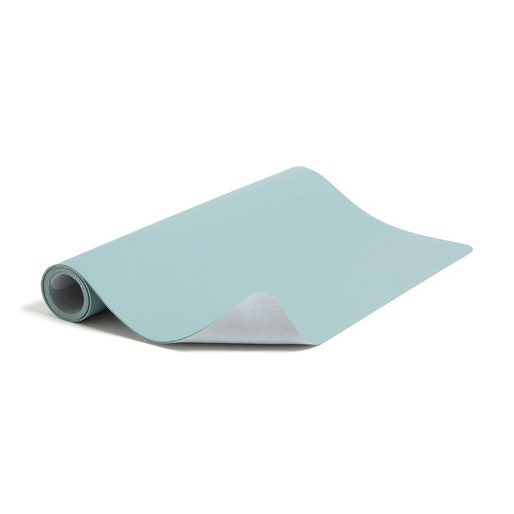 Vegan Leather Desk Pads, 36" x 17", Light Blue