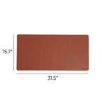 Vegan Leather Desk Pads, 31.5" x 15.7", Brown