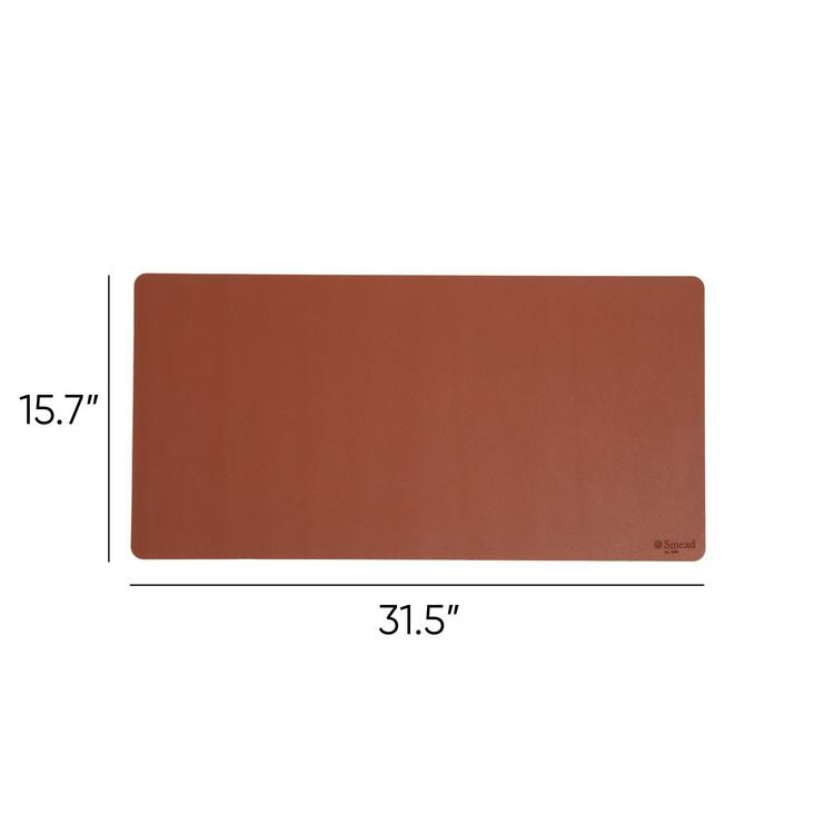 Vegan Leather Desk Pads, 31.5" x 15.7", Brown
