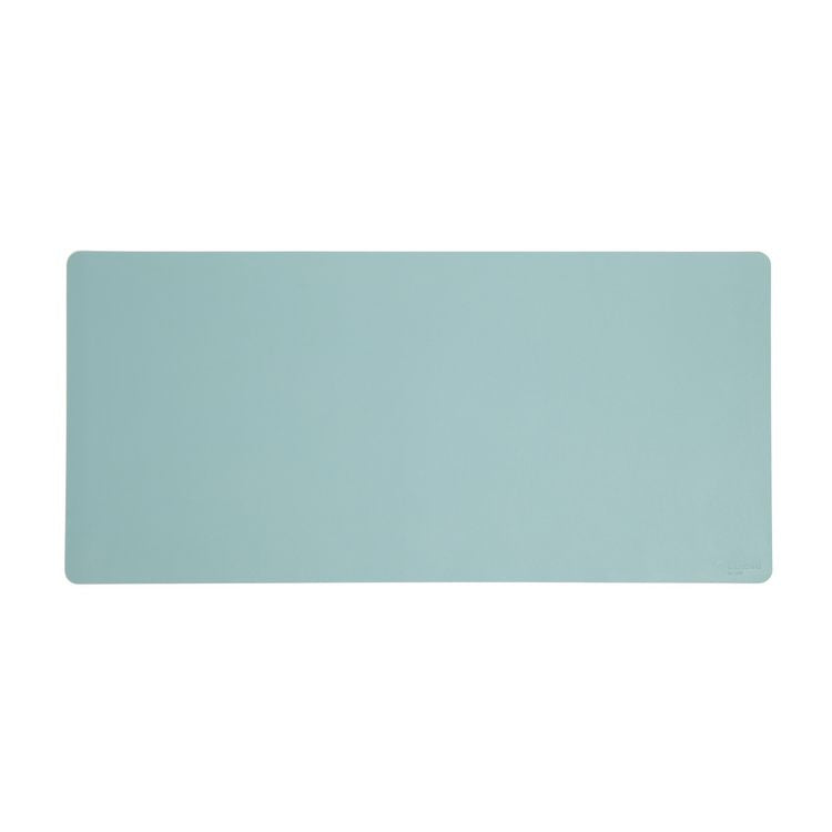 Vegan Leather Desk Pads, 36" x 17", Light Blue