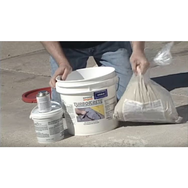 Concrete Saver TurboKrete Concrete Patching Compound Kit, Large, 3.49 gal Kit-Storage Bucket, Light Gray