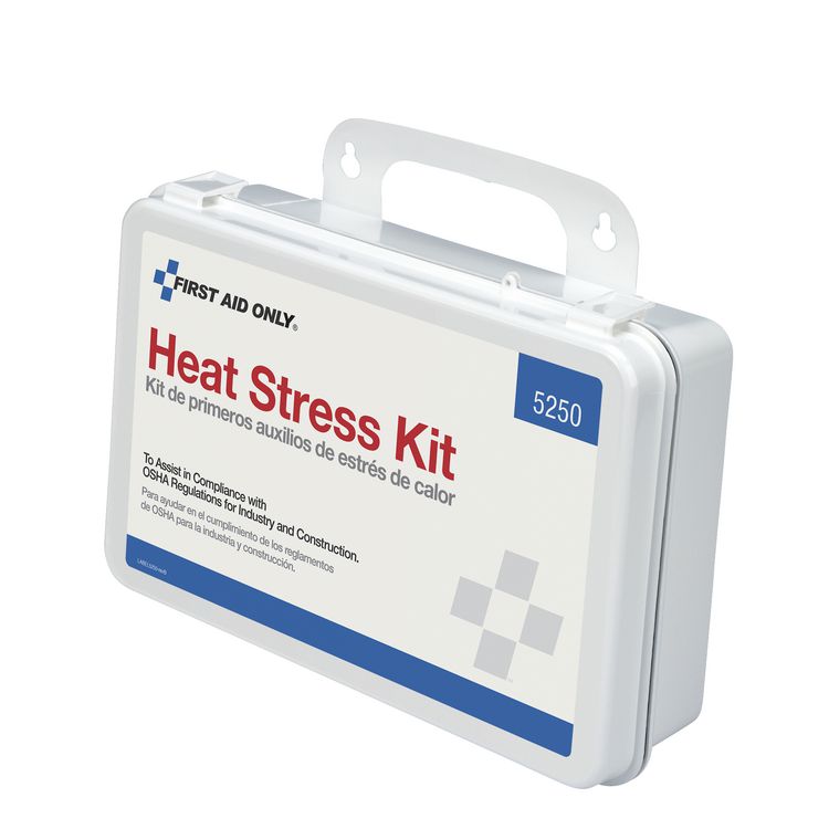 Unitized OSHA Compliant Heat Stress Kit, 26 Pieces, Plastic case