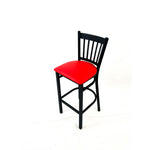 Cobra Series Barstool, Supports Up to 300 lb, 28.5" Seat Height, Red Seat, Black Back, Black Base