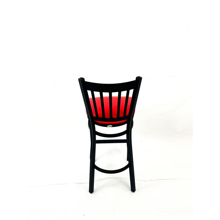Cobra Series Barstool, Supports Up to 300 lb, 28.5" Seat Height, Red Seat, Black Back, Black Base