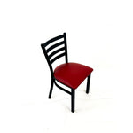 White Horse Series Side Chairs, Supports Up to 300 lb, 18" Seat Height, Burgundy Seat, Black Back, Black Base