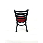 White Horse Series Side Chairs, Supports Up to 300 lb, 18" Seat Height, Burgundy Seat, Black Back, Black Base