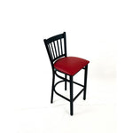 Cobra Series Barstool, Supports Up to 300 lb, 28.5" Seat Height, Burgundy Seat, Black Back, Black Base