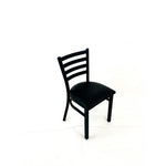 White Horse Series Side Chairs, Supports Up to 300 lb, 18" Seat Height, Black Seat, Black Back, Black Base